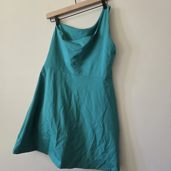 Girlfriend Collective Bianca Exercise Dress Size Large One Shoulder - Picture 3 of 8